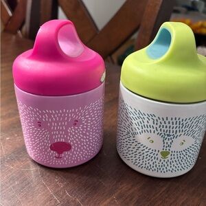 Pink and Green Animal Print Cups